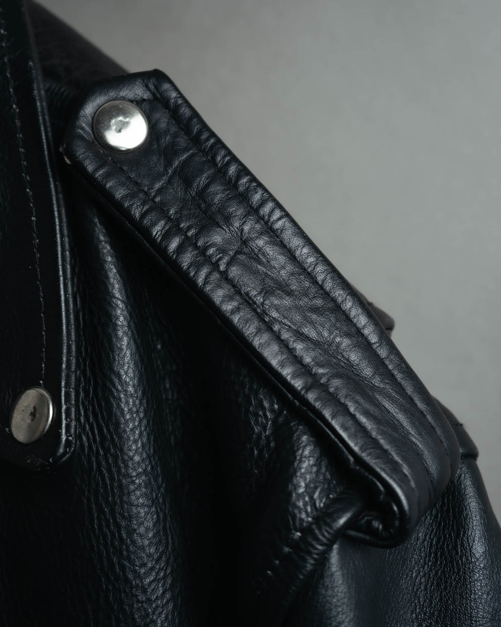 -MOOD MILLÉSIMES- 80’s-90’s heavy-grain double riders jacket