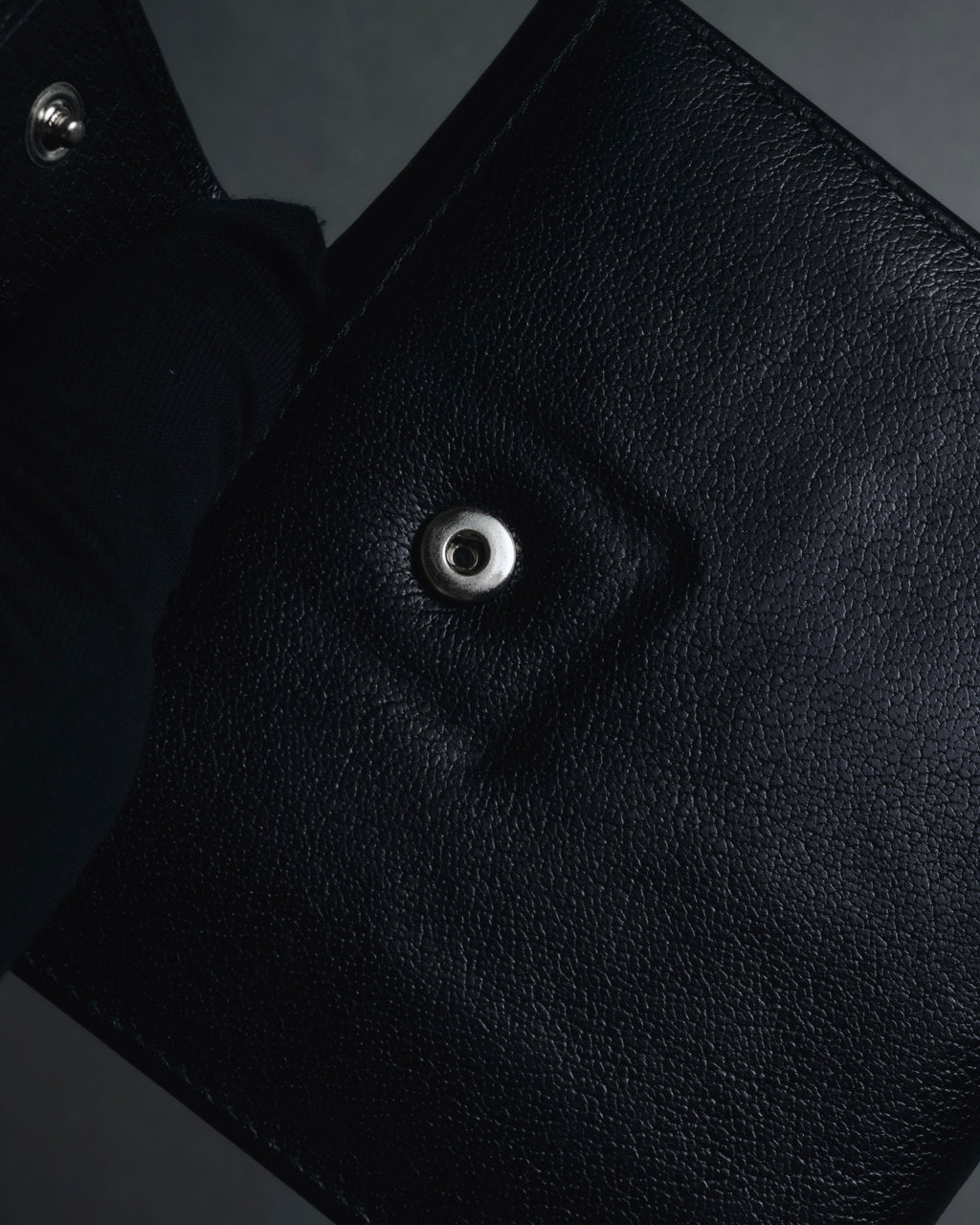 "YVES SAINT LAURENT" Stud-embellished monogram bi-fold wallet