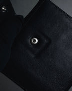 "YVES SAINT LAURENT" Stud-embellished monogram bi-fold wallet