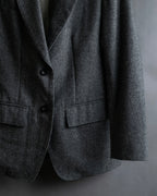 "Whim Gazette" Houndstooth pattern shaped tailored jacket