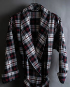 "POLO Ralph Lauren" Check pattern oversized belted gown coat