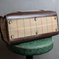 "BURBERRYS" Multi color check pattern canvas leather combination boston bag