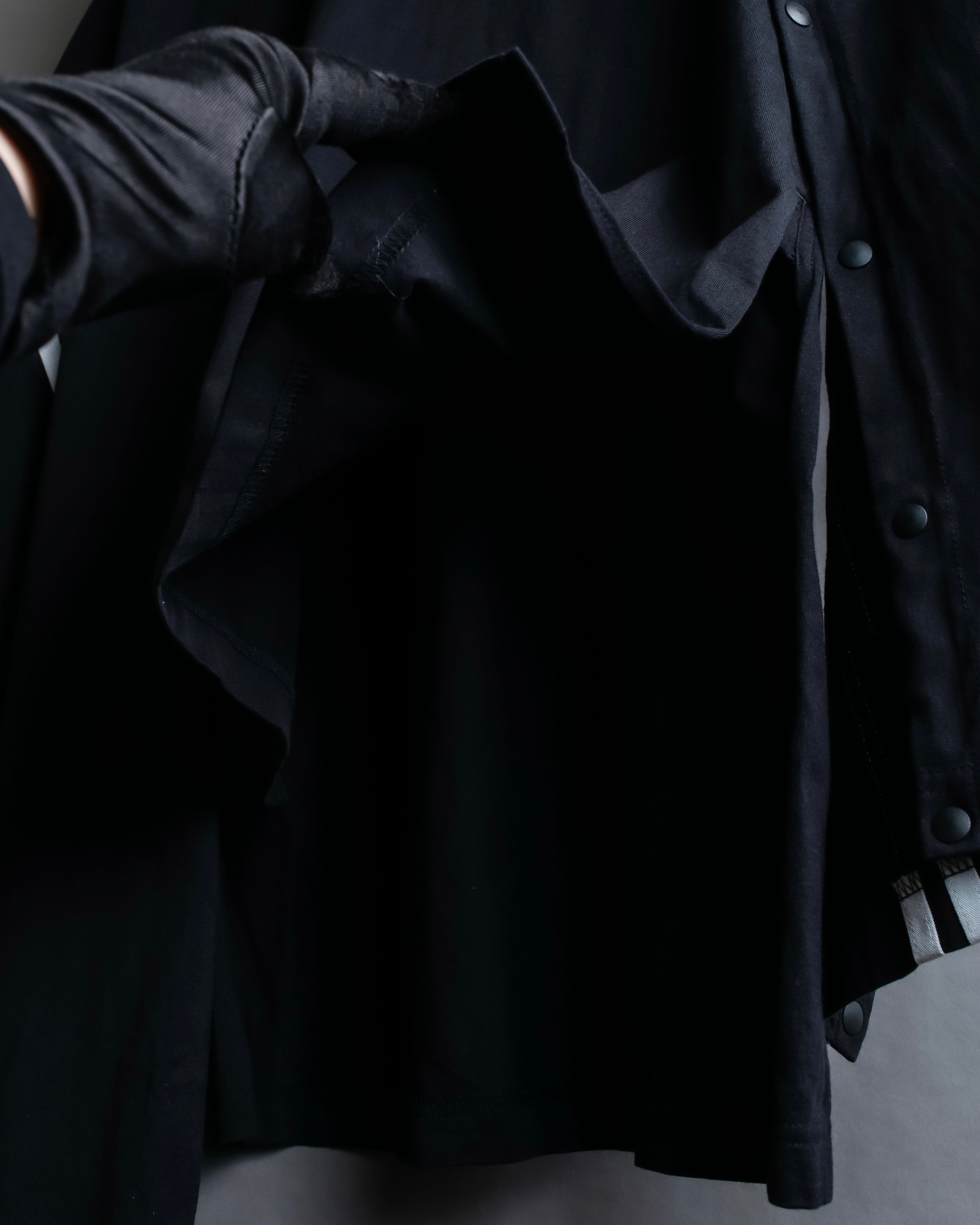 "Y-3" Asymmetrical three-stripes wrap dress