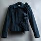 "YVES SAINT LAURENT rive gauchet " Asymmetrical frill design short blouson