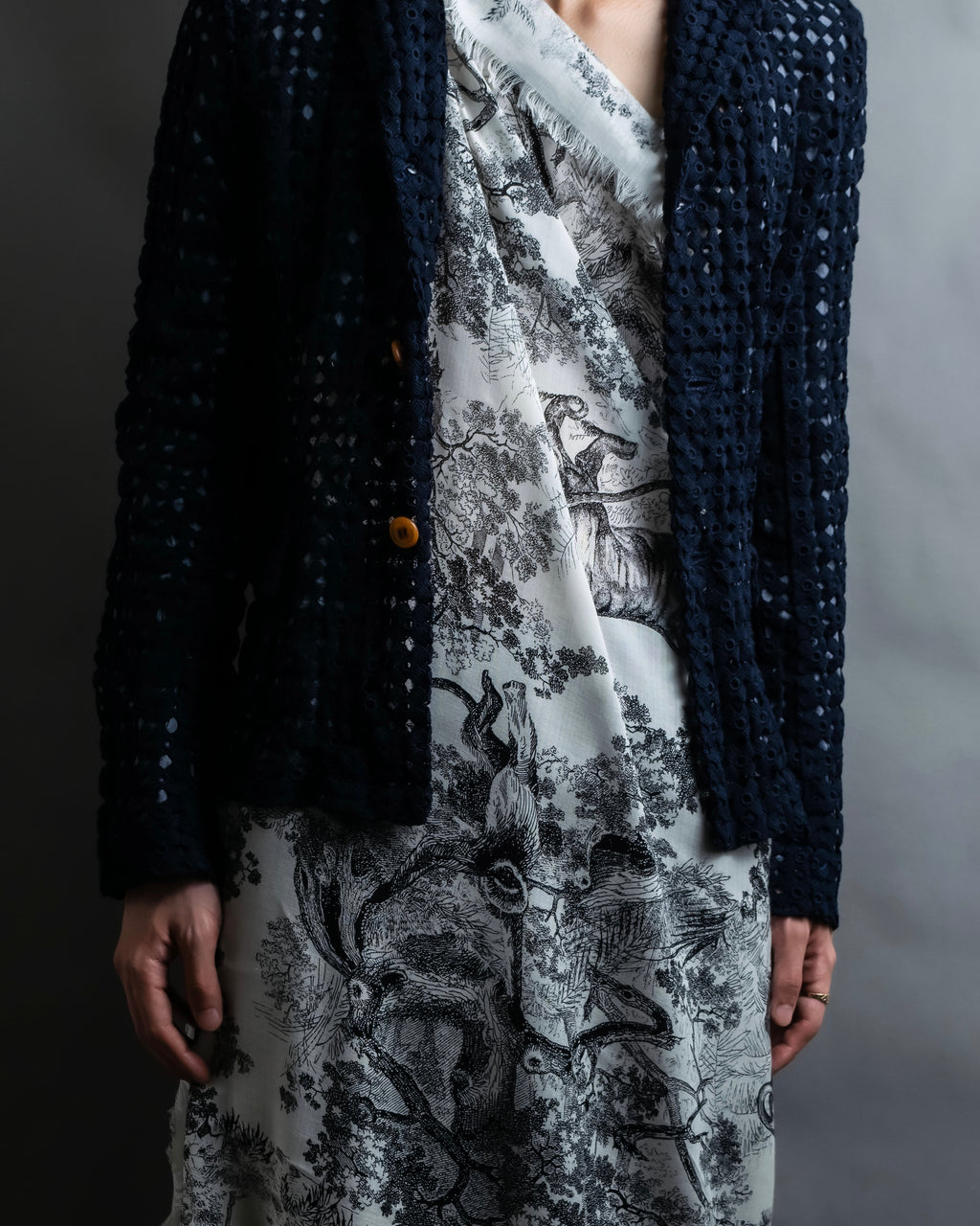 "DIOR" Toile de Jouy Sauvage Scarf