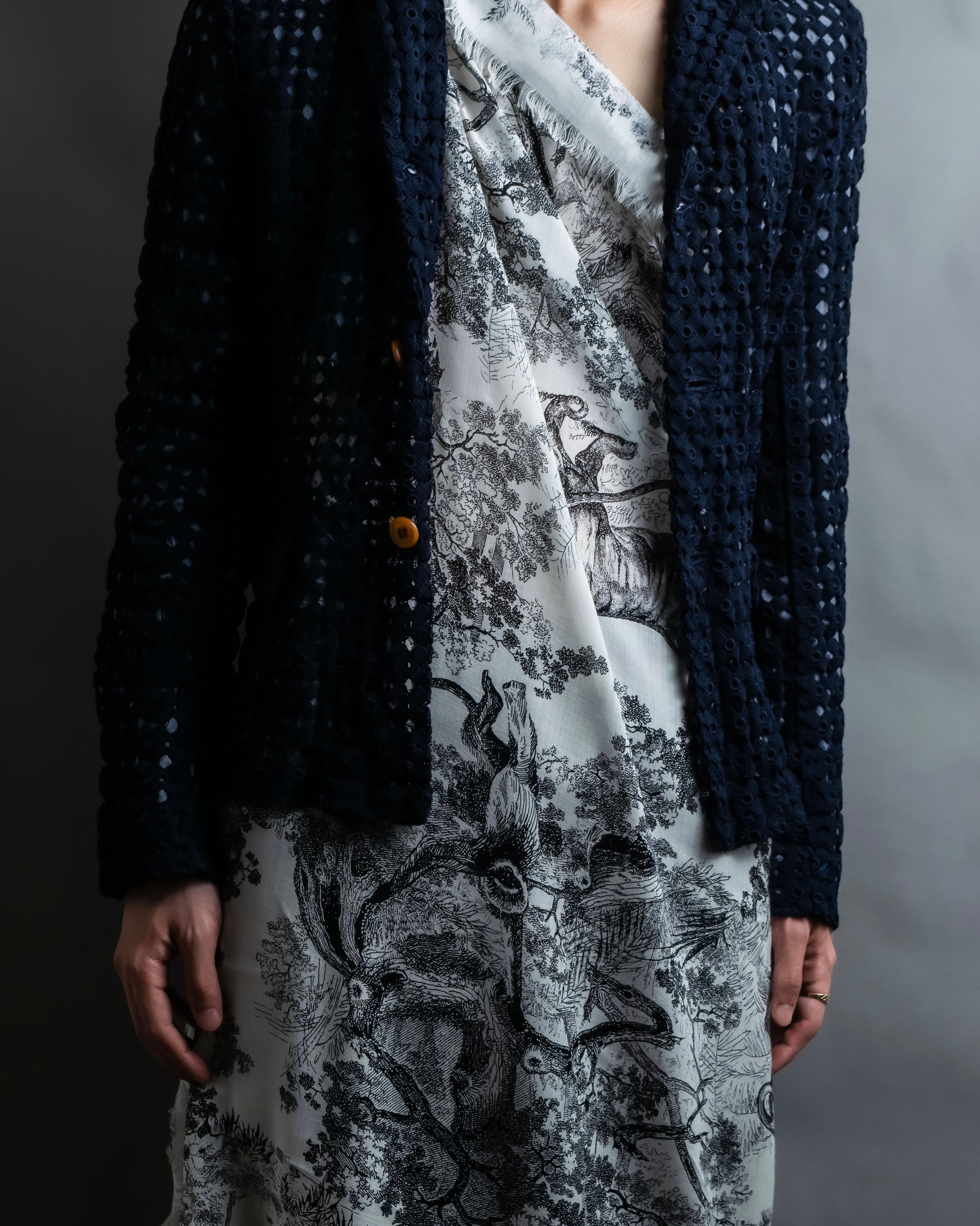 "DIOR" Toile de Jouy Sauvage Scarf