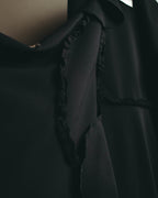 “VALENTINO” 2015-2018 Draped ruffle long coat