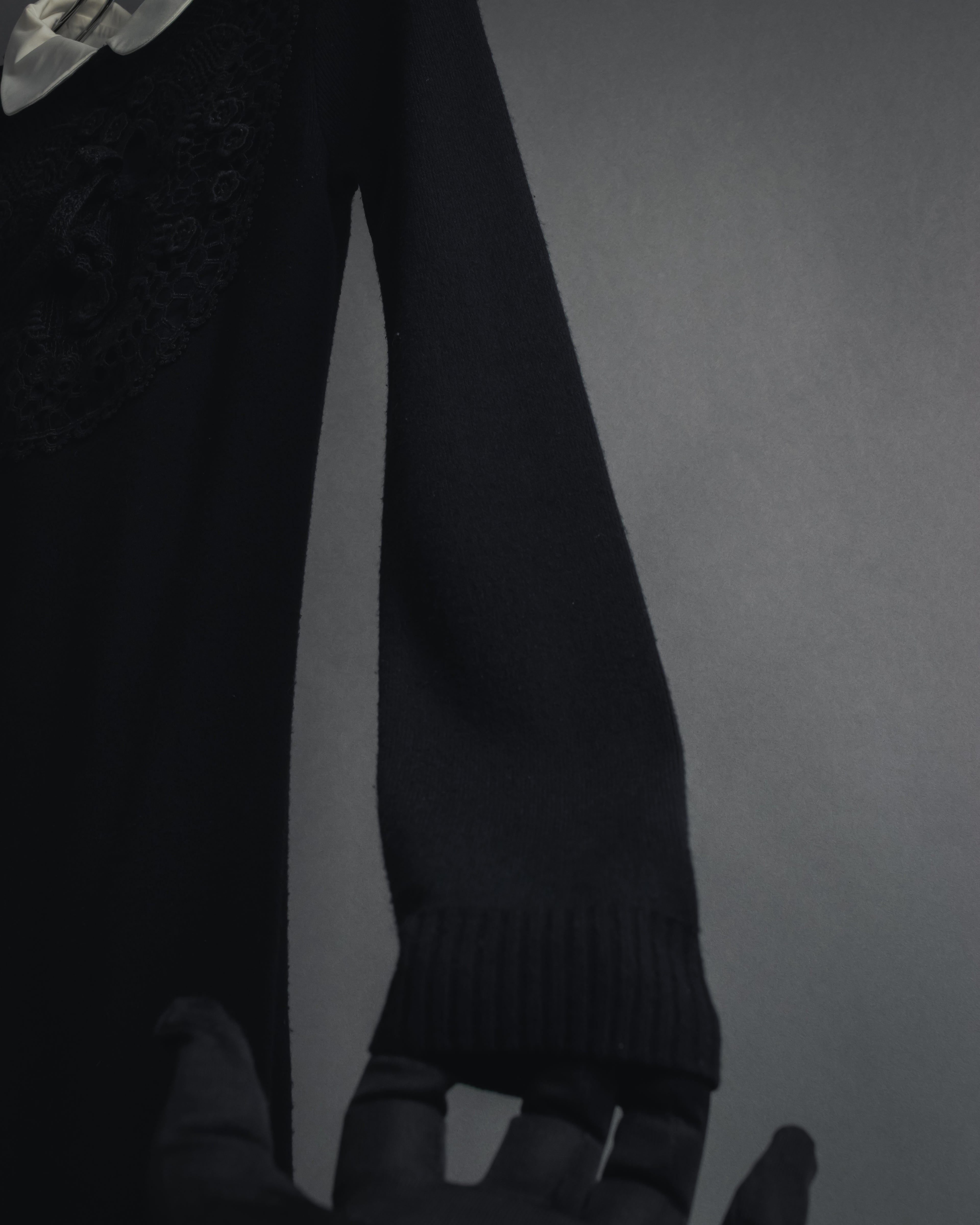 "RED VALENTINO" Lace bib knit tunic dress