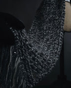 "CHANEL" 2005AW fantasy yarn embellished fringe scarf