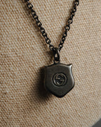 "GUCC" 2016-21 年龄纯银老虎头吊坠项链