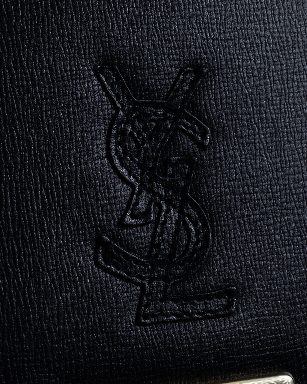"YVES SAINT LAURENT" Cassandra logo engraved turnlock 2-way leather bag