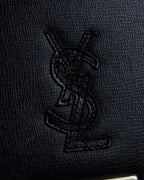 "YVES SAINT LAURENT" Cassandra logo engraved turnlock 2-way leather bag