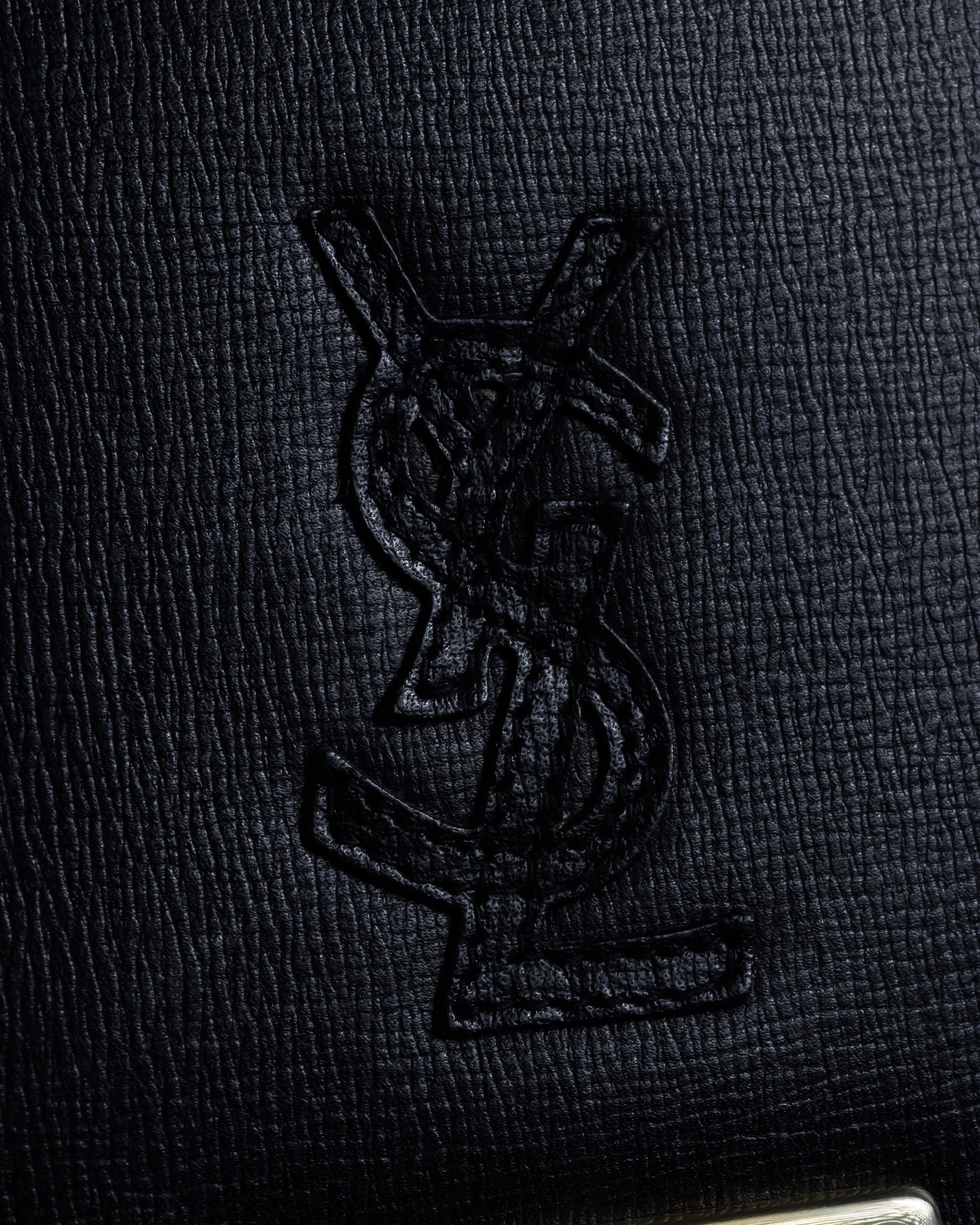 "YVES SAINT LAURENT" Cassandra logo engraved turnlock 2-way leather bag