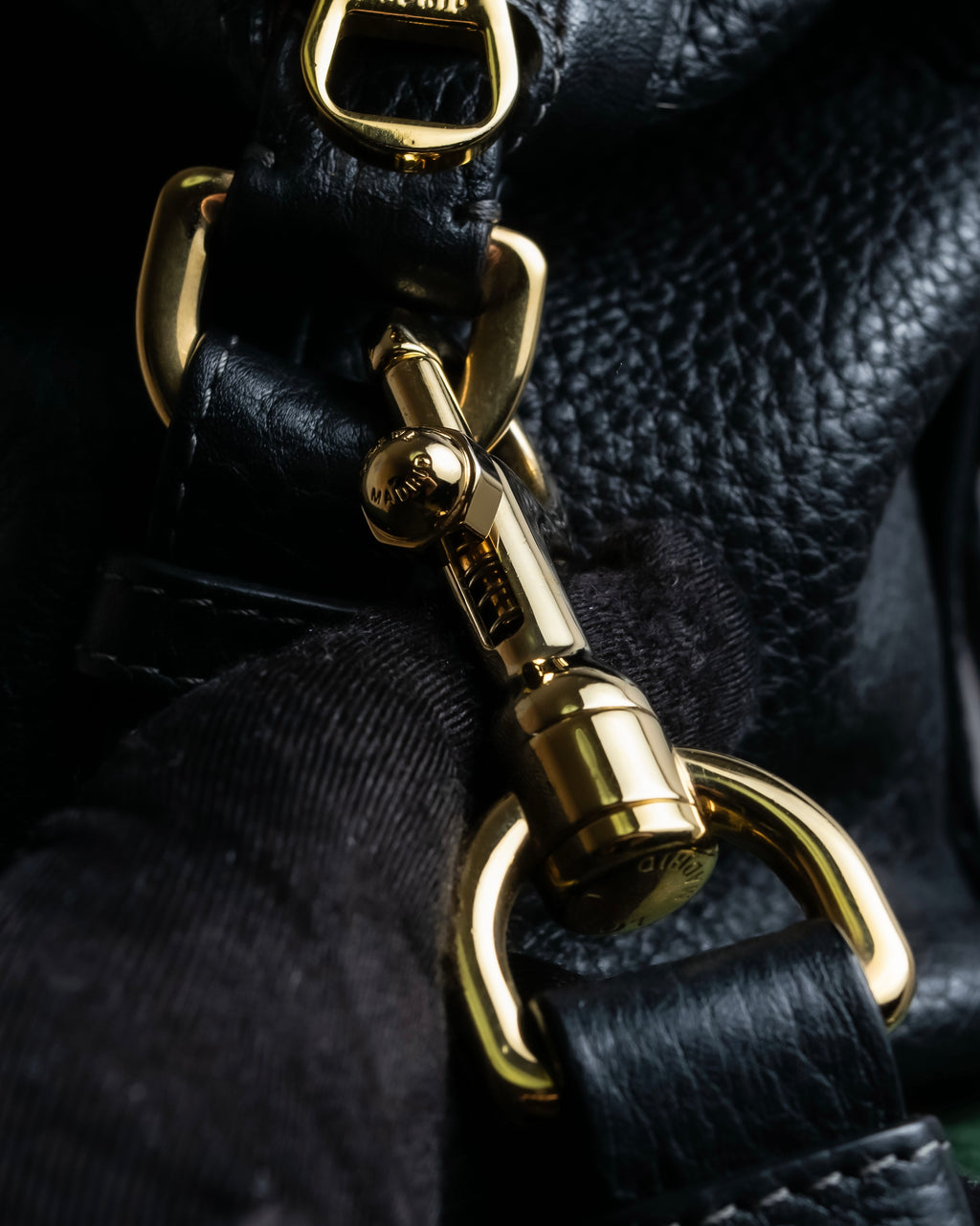 "LOEWE" Flap pocket design ostrich leather bag