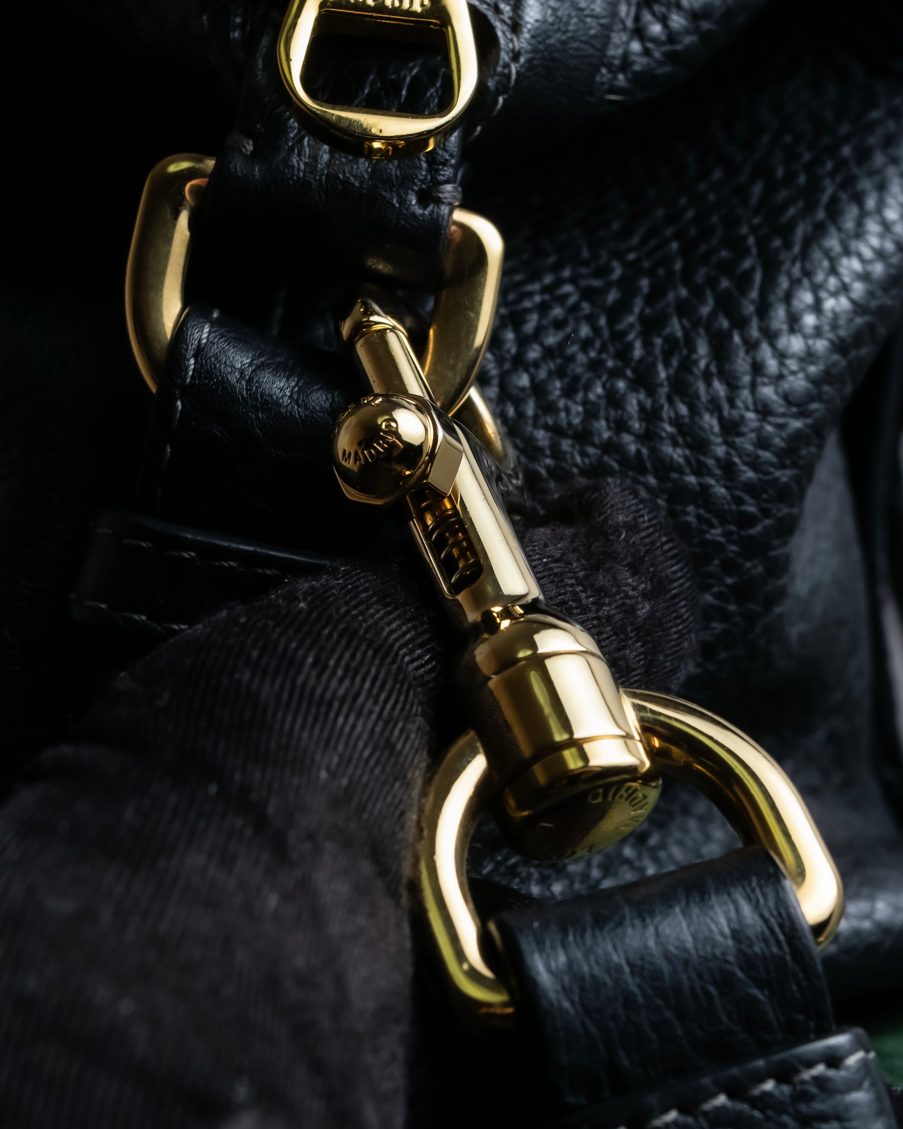 "LOEWE" Flap pocket design ostrich leather bag