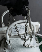 "MAISON MARGIELA" 5AC small white color 2way leather bag