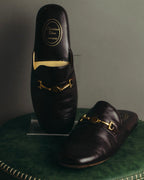 “Christian Dior” 80’s-90’s Leather bit mule slippers