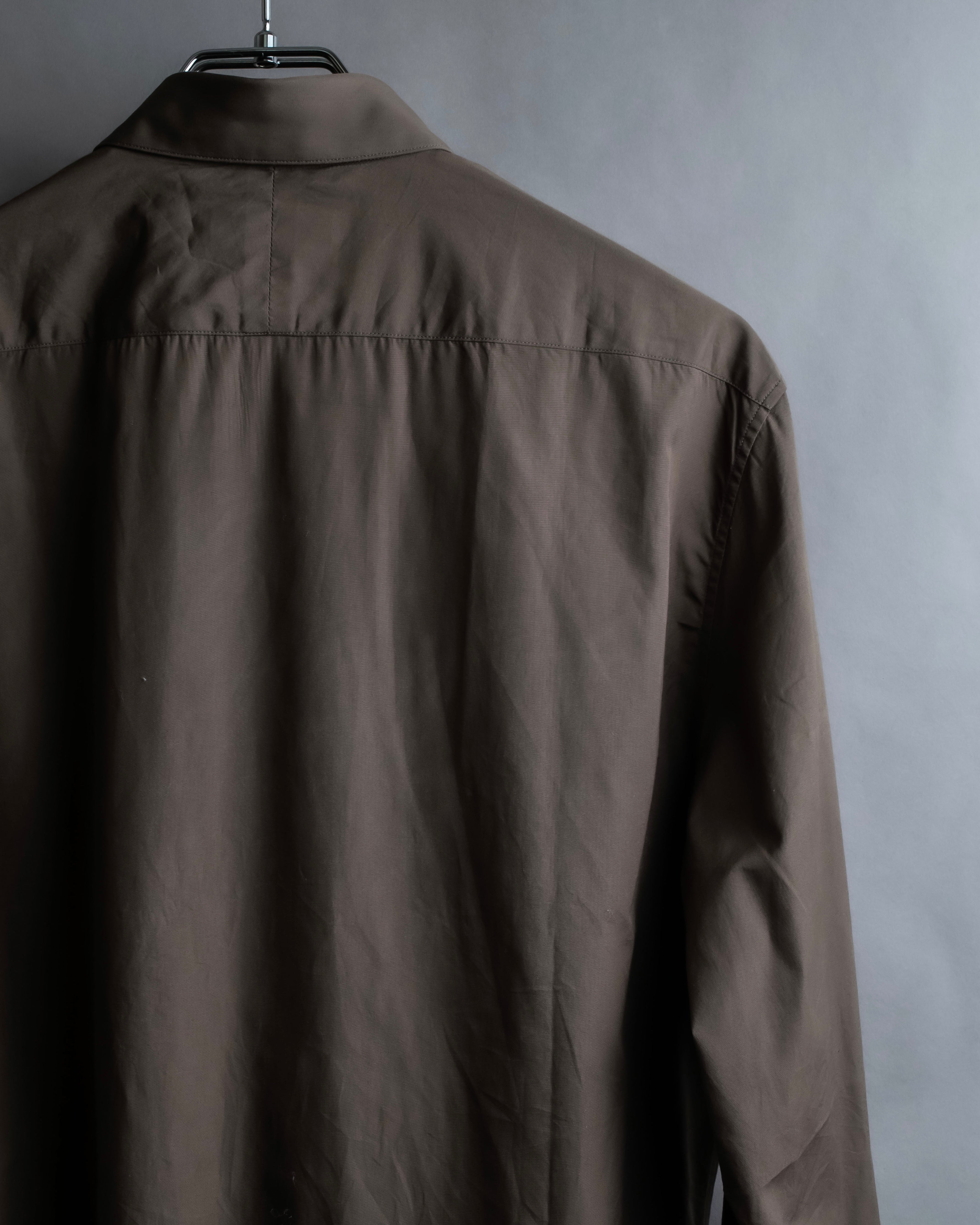 "HERMES" Mocha brown color oversized shirt