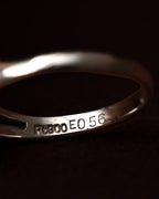 Pre-Loved/ Emerald(0.56ct) & Diamond(0.22ct) Designed Platinum Ring
