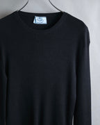 "PRADA" Ribbed black color pullover knit