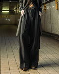[Made to order] OMNIPRESENT CUFFED BLACK SLACKS