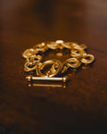 “CELINE” Late 80’s-early 90’s twisted rope circle link toggle bracelet