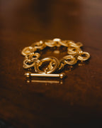 “CELINE” Late 80’s-early 90’s twisted rope circle link toggle bracelet