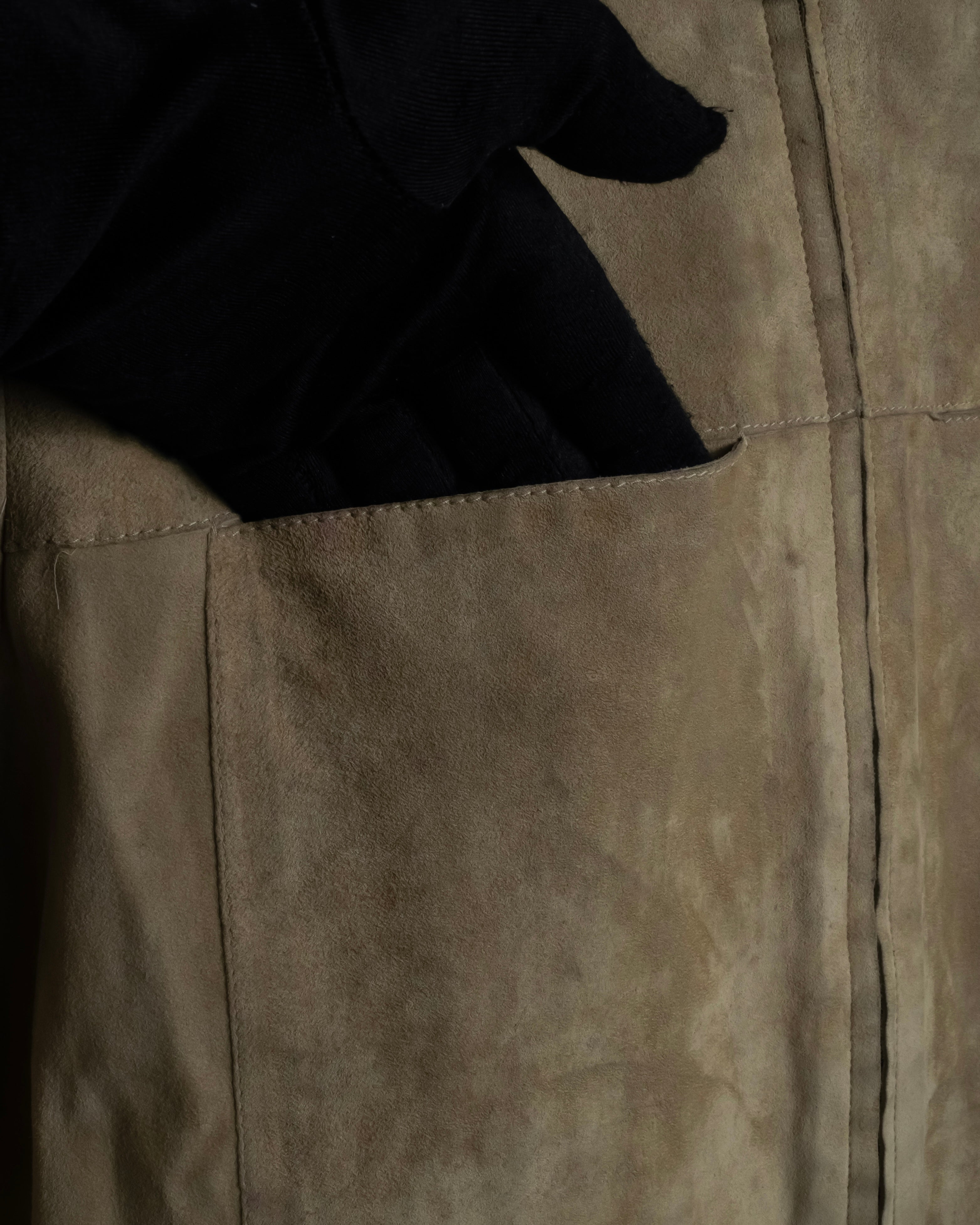 "GUCCI" Sand beige suede set up