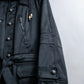 "BALENCIAGA" Glossy cotton military detail belted coat