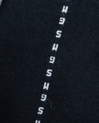 "MSGM" Frill design logo pinstripe pattern shirt