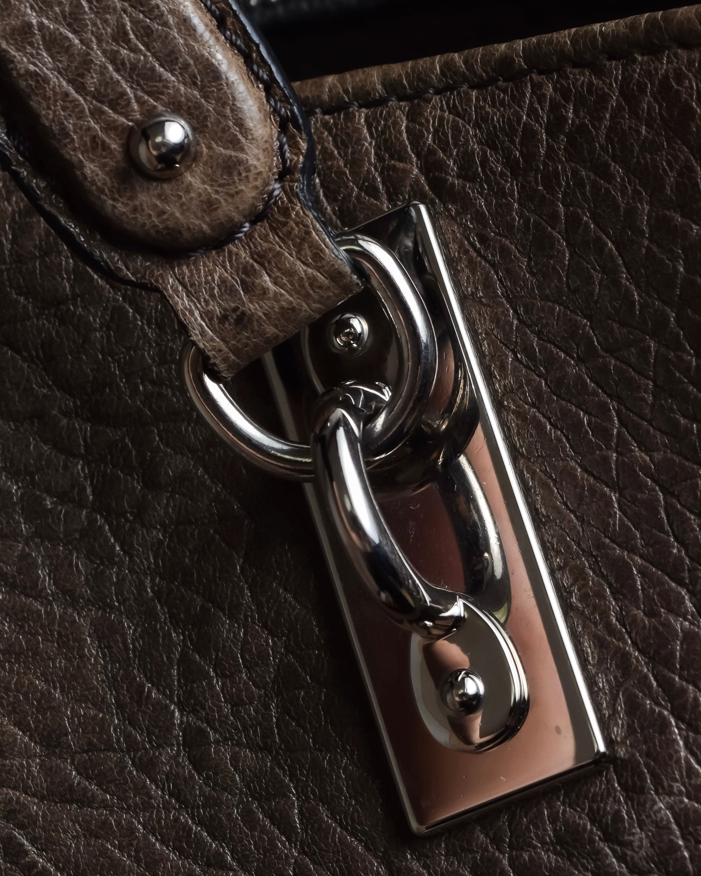 "CELINE" Softly structured leather city bag