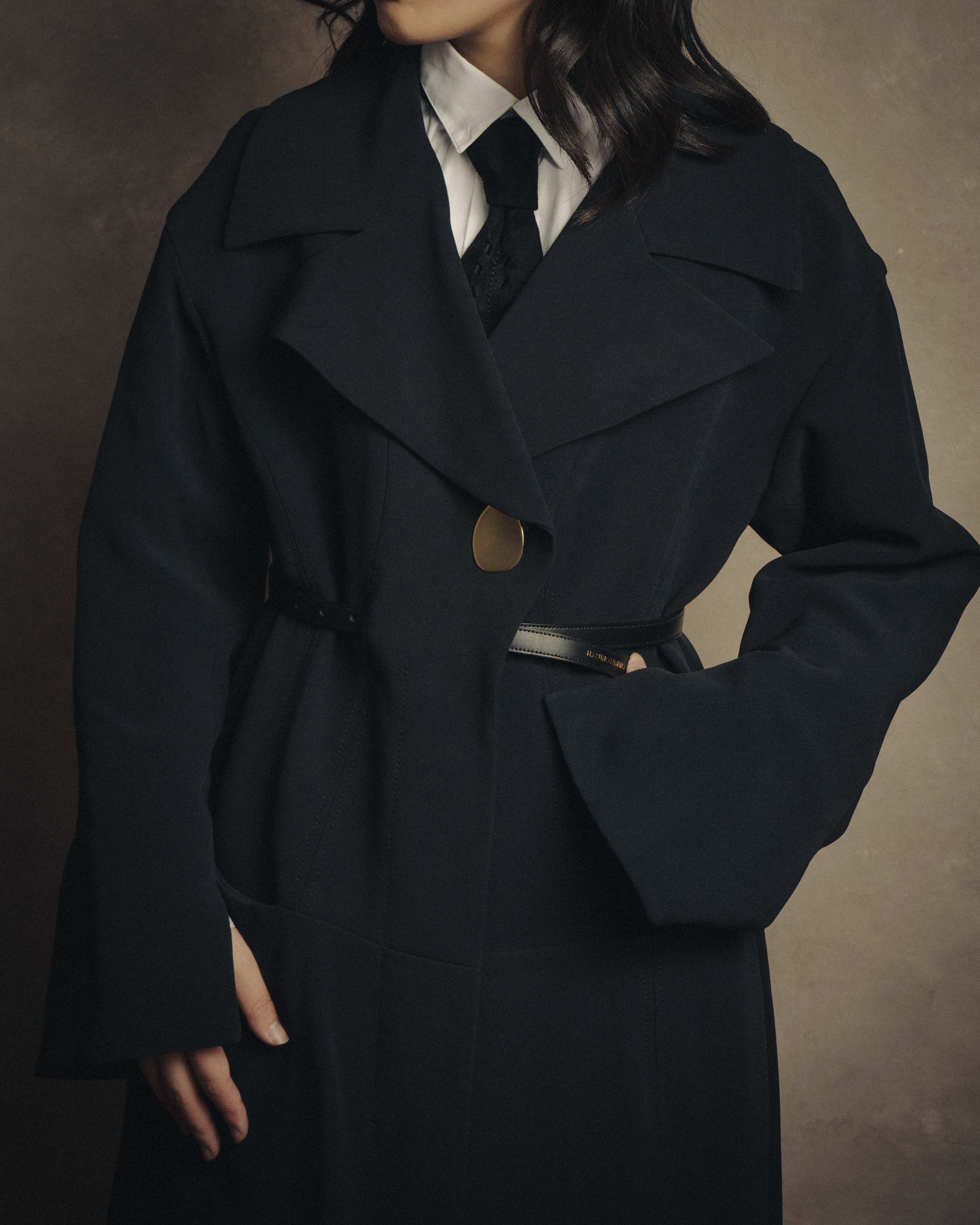 SPECIAL- “HARUNOBU MURATA” 2024 SS Sculptural belted dress coat – MOOD