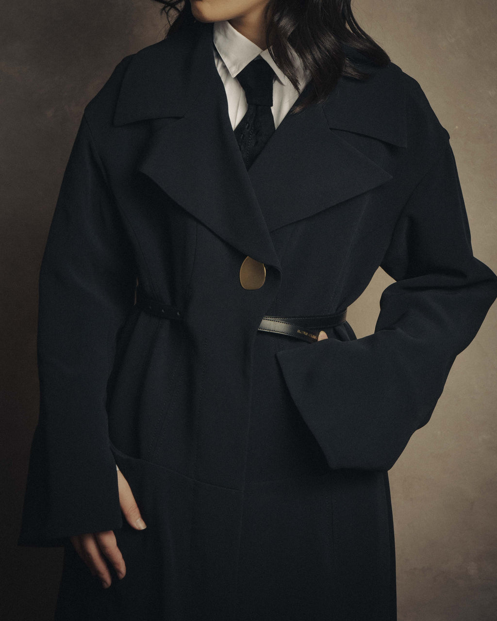 -SPECIAL- “HARUNOBU MURATA” 2024 SS Sculptural belted dress coat