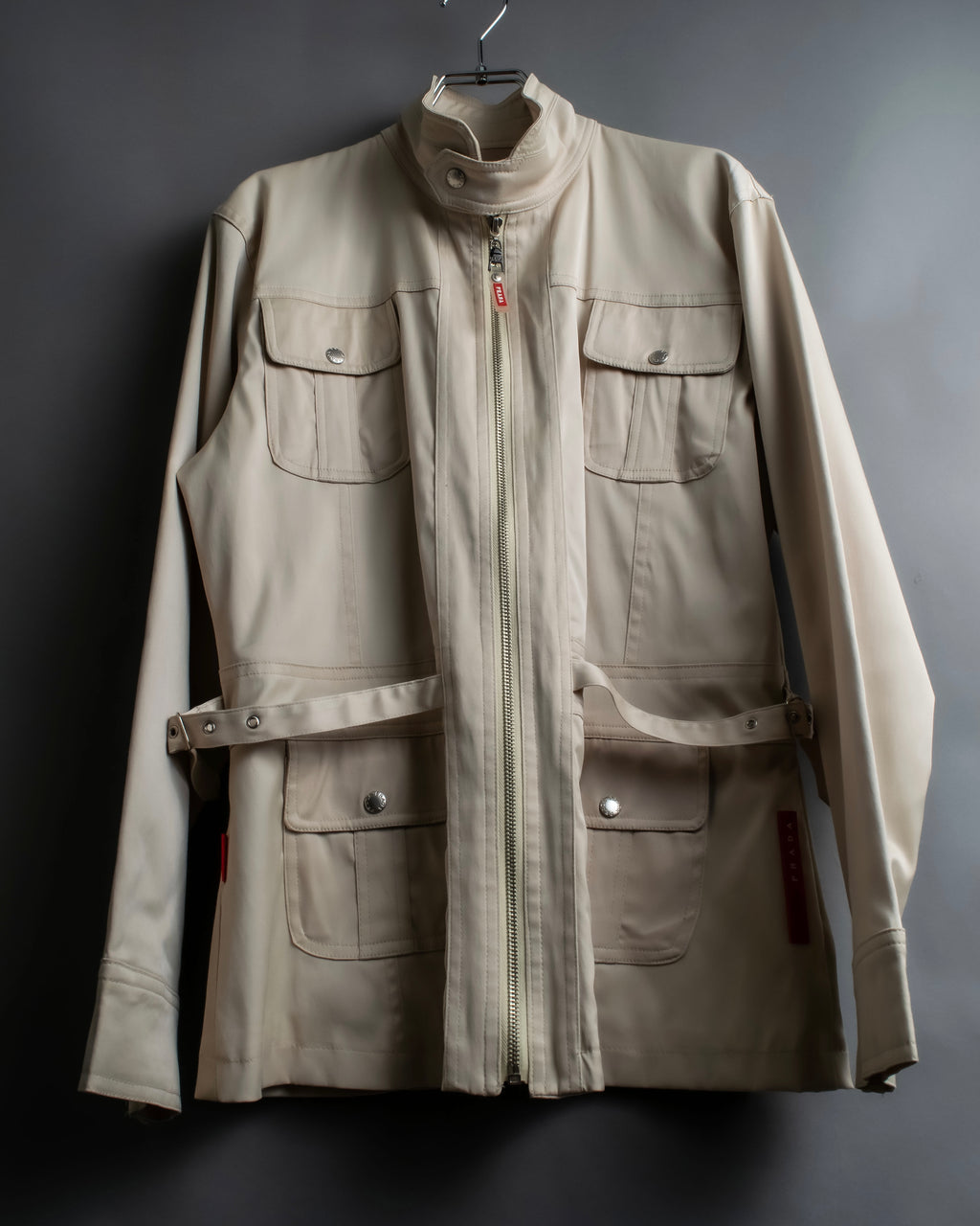 "PRADA" Military detail cotton jacket