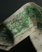 "DIOR" Green printed silk mitzah scarf