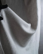 "Chloe" Fringe design light gray sheer material stole