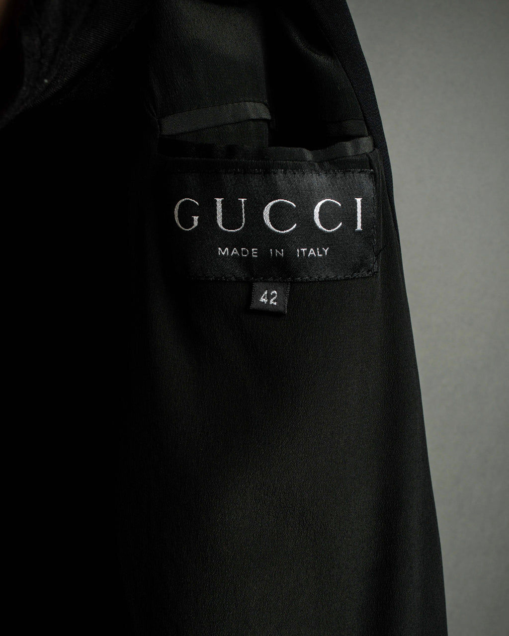 "GUCCI" Three-dimensional lapel design draped tailored jacket