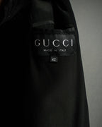 "GUCCI" Three-dimensional lapel design draped tailored jacket