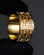 "Chloe" Logo engraved design gold tone ring