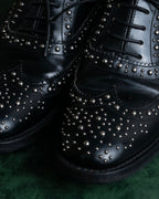 "Church's" Silver stud design wingtip derby shoes