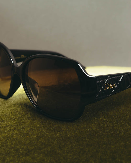 "Christian Dior" 10's Oversized quilted temple sunglasses