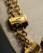 "CELINE" AVENUE MONTAIGNE 38 design gold necklace & belt