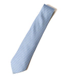 HERMES/ H Logo Silk Tie Sky Blue × Whigte