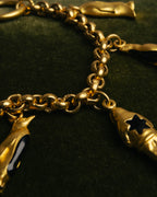 "Salvatore Ferragamo" 80's-90's Playful winter charm bracelet