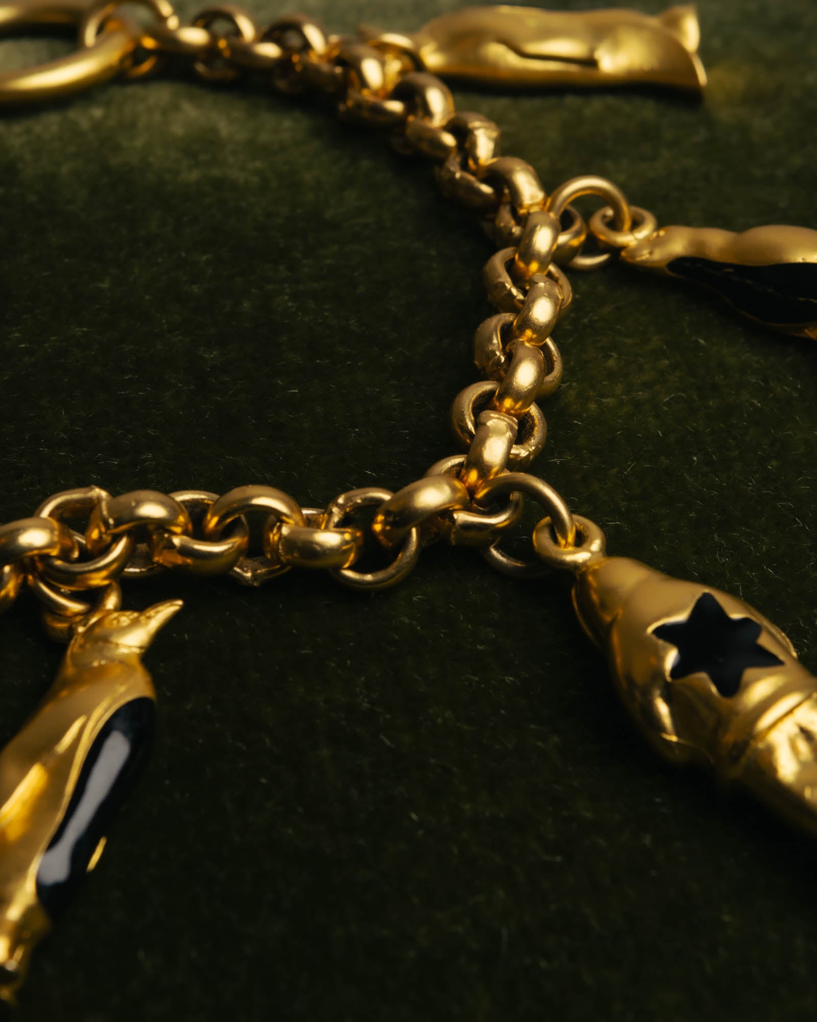 "Salvatore Ferragamo" 80's-90's Playful winter charm bracelet