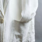 "Christian Dior" 1 button pure white short length tailored jacket