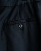 "MAISON MARGIELA" Side cross fringe design wool tapered slacks