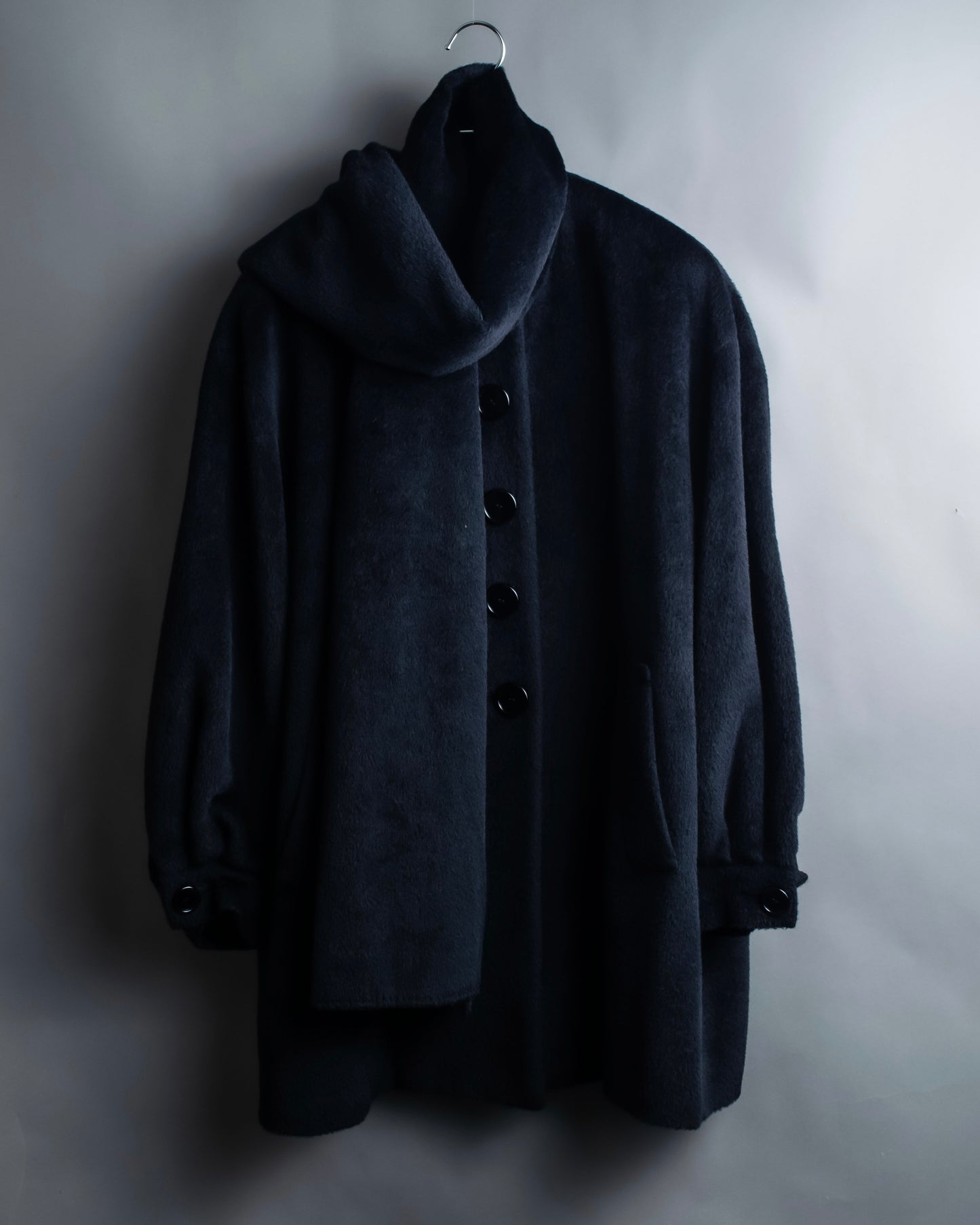 "DIOR" Cape docking fluffy mid length coat