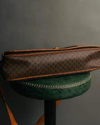 "CELINE" 80's-90's Macadam monogram pvc leather shoulder briefcase
