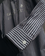 "COMME des GARCONS HOMME" 00's Graphic striped long sleeve shirt